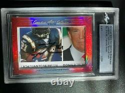 1/1 Ladainian Tomlinson Marshall Faulk Auto Autograph Signature Donald Trump Sp