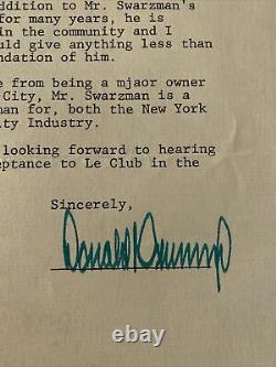 1974 President Donald Trump Signed Letter, Very Early And Historic