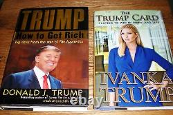 2 SIGNED HC-President Donald and Ivanka Trump How to Get Rich + The Trump Card