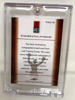 2010 Leaf Fans Of Ali Authentic Signature Auto Donald Trump Maga Very Rare