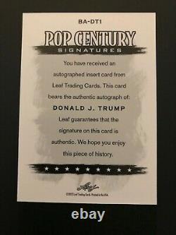 2012 Leaf Pop Century Donald Trump Auto Autograph Card