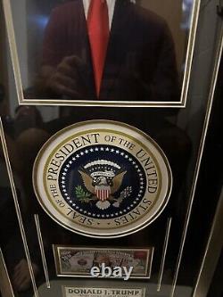 2016 Donald Trump Framed Photo withAutograph, COA Approximately 34x19, PAAS 11414