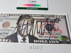 2016 President Donald Trump Signed Autograph Campaign Dollar Bill- Sgc Certified