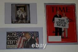 2016 The End Is Near PRESENT DONALD TRUMP & HILLARY CLINTON DUAL SIGNED TIME MAG