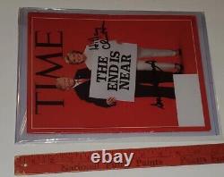 2016 The End Is Near PRESENT DONALD TRUMP & HILLARY CLINTON DUAL SIGNED TIME MAG