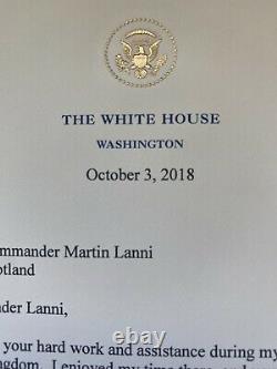 2018 President Donald Trump Signed Official White House Letter, Extremely Rare
