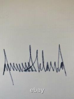 2018 President Donald Trump Signed Official White House Letter, Extremely Rare