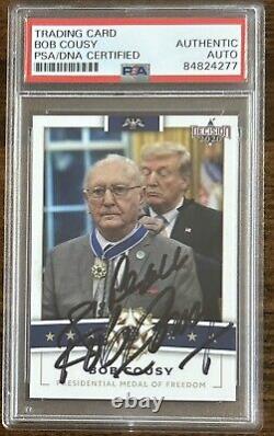 2020 Decision Bob Cousy Signed Card PSA DNA Certified Autograph With Donald Trump