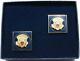 2020 President Donald Trump White House Gift Gold Square Cobalt Cufflinks Signed