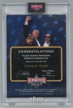 2024 Decision Donald Trump Autograph Cut Signature Pink 2/4 Auto