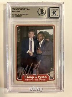 2024 Fiterman Sports Mike Tyson And Donald Trump Card, Tyson Signed, (bas)