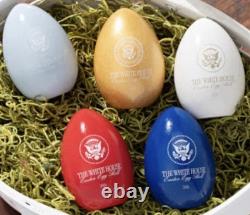 2026 WHITE HOUSE EASTER EGG 5 SET Trump Melania Signed OFFICIAL 250th Birthday