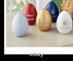 2026 WHITE HOUSE EASTER EGG 5 SET Trump Melania Signed OFFICIAL 250th Birthday