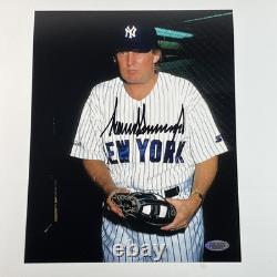 45th & 47th President Donald Trump Signed'NY Baseball Uniform 8x10 Photo COA