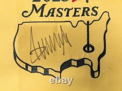 45th President Donald Trump Autographed Signed 2023 Masters Flag Proof Photo