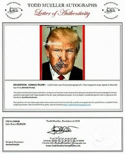 45th U. S. President Donald Trump Signed 11X14 Color Photo Todd Mueller COA