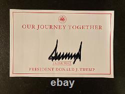 45th US President Donald J. Trump signed book plate only