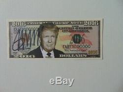 45th US President Donald Trump Signed 2016 Commemorative Bill Todd Mueller COA