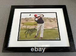 46th United States President Donald Trump Framed 8x10 Photo Golfing Auto COA