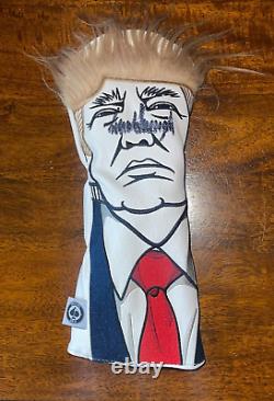 47th President Donald Trump Autographed Golf Head Cover PSA Authentication (WOW)