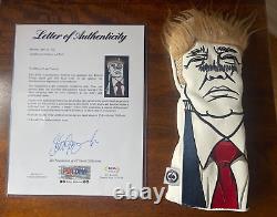 47th President Donald Trump Autographed Golf Head Cover PSA Authentication (WOW)