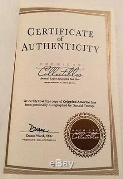 57 Personally SIGNED Crippled America Authentic Autograph PRESIDENT Donald Trump