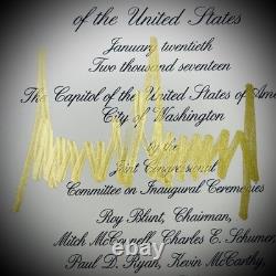 AUTHENTIC Donald Trump 2017 Inauguration Autograph Signature