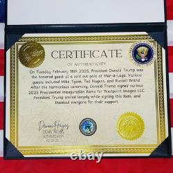 AUTHENTIC Donald Trump 2025 Inauguration Autograph Signature