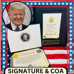 AUTHENTIC Donald Trump 2025 Inauguration Autograph Signature Picture COA