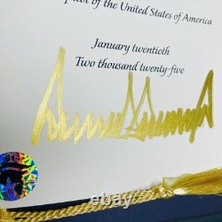 AUTHENTIC Donald Trump 2025 Inauguration Autograph Signature Picture COA