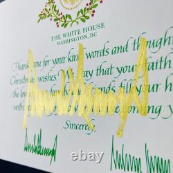 AUTHENTIC Donald Trump Autograph Signature Holiday Card