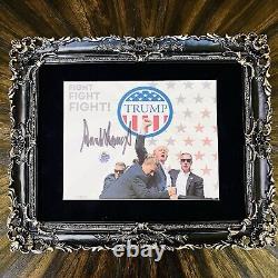 AUTHENTIC Donald Trump Autographed Signed Framed Picture COA MAGA RNC