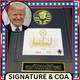 Authentic Donald Trump Holiday Card Autograph Signature Gold Edition