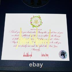 AUTHENTIC Donald Trump Holiday Card Autograph Signature GOLD EDITION