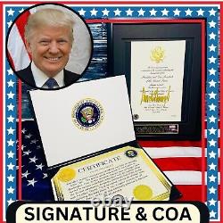 AUTHENTIC Donald Trump Inauguration Autograph Signature Signed Picture COA