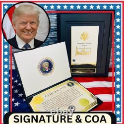 AUTHENTIC Donald Trump Inauguration Autograph Signature Signed Picture COA