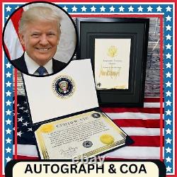 AUTHENTIC Donald Trump Inauguration Autograph Signature Signed Picture COA