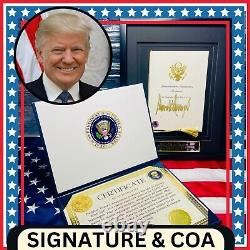 AUTHENTIC Donald Trump Inauguration Autograph Signature Signed Picture COA