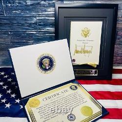 AUTHENTIC Donald Trump Inauguration Autograph Signature Signed Picture COA