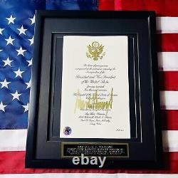 AUTHENTIC Donald Trump Inauguration Autograph Signature Signed Picture COA