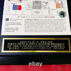AUTHENTIC Donald Trump Inauguration Autograph Signature Signed Picture COA