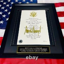 AUTHENTIC Donald Trump Inauguration Autograph Signature Signed Picture COA