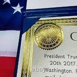 AUTHENTIC Donald Trump Inauguration Autograph Signature Signed Picture COA