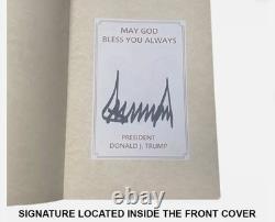 AUTOGRAPHED 47 President DONALD TRUMP Signed God Bless The USA Bible 1,000 Made