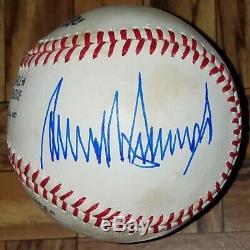 AWESOME Beautifully Autographed / Signed Pres. Donald J. Trump Official Baseball