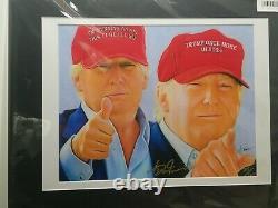 Anthony Douglas Twice Signed Prints Donald Trump