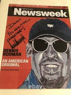 Autographed Donald Trump Newsweek Cover To Dennis Rodman Insc JSA Signed Letter