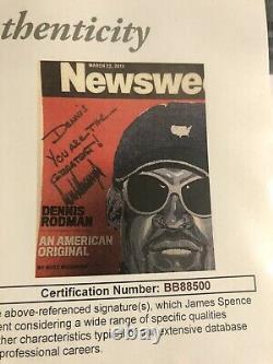 Autographed Donald Trump Newsweek Cover To Dennis Rodman Insc JSA Signed Letter