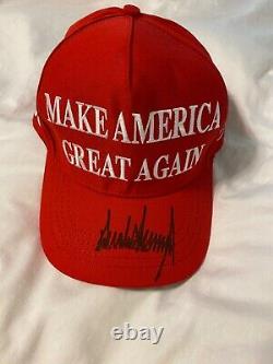 Autographed MAGA Hat (Donald J Trump Autograph)