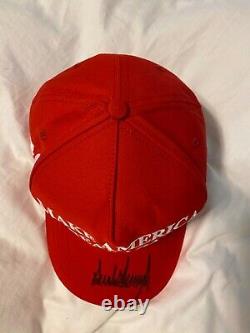 Autographed MAGA Hat (Donald J Trump Autograph)
